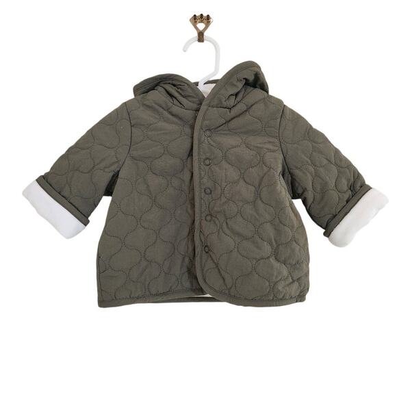 NWT First Impressions Baby Boy Hooded Fleece Lined Jacket Coat 0-3 Months - Picture 3 of 6